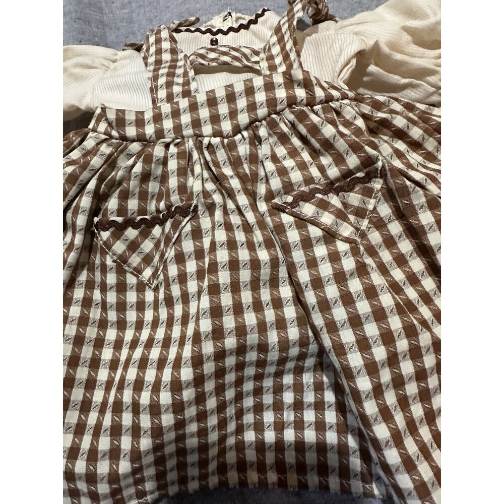 Pleasant Company American Girl Addy Birthday Pinafore Snood Socks Hanger 1994 - Picture 5 of 8